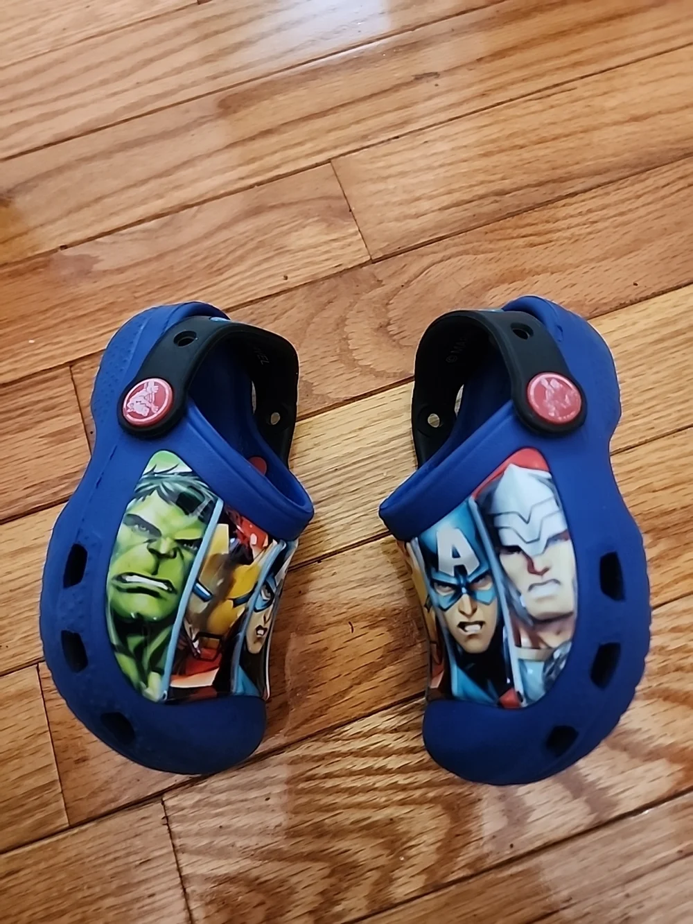 Crocs Marvel Blue Avengers Character Slip-On Toddler Clog Mules